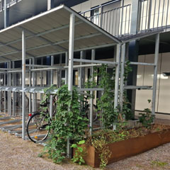 Two Tier Bike Rack with roof.