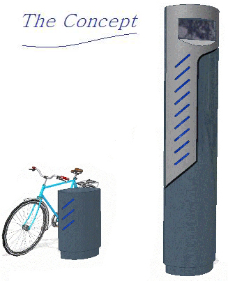 Bicycle Counter in two tone paint.